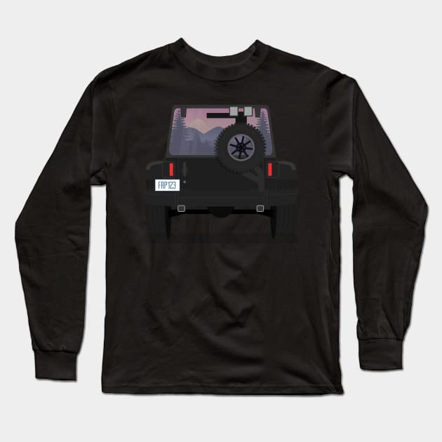 An Amazing View Of Backside Of An Offroad Car For Traveling Long Sleeve T-Shirt by mangobanana